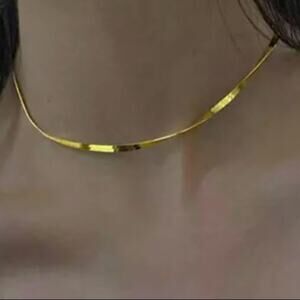 Necklace Blade Chain Width 2.5mm Length 45cm Stainless Steel Tabular Snake Chain